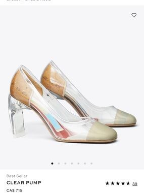 Tory Burch clear pumps 36